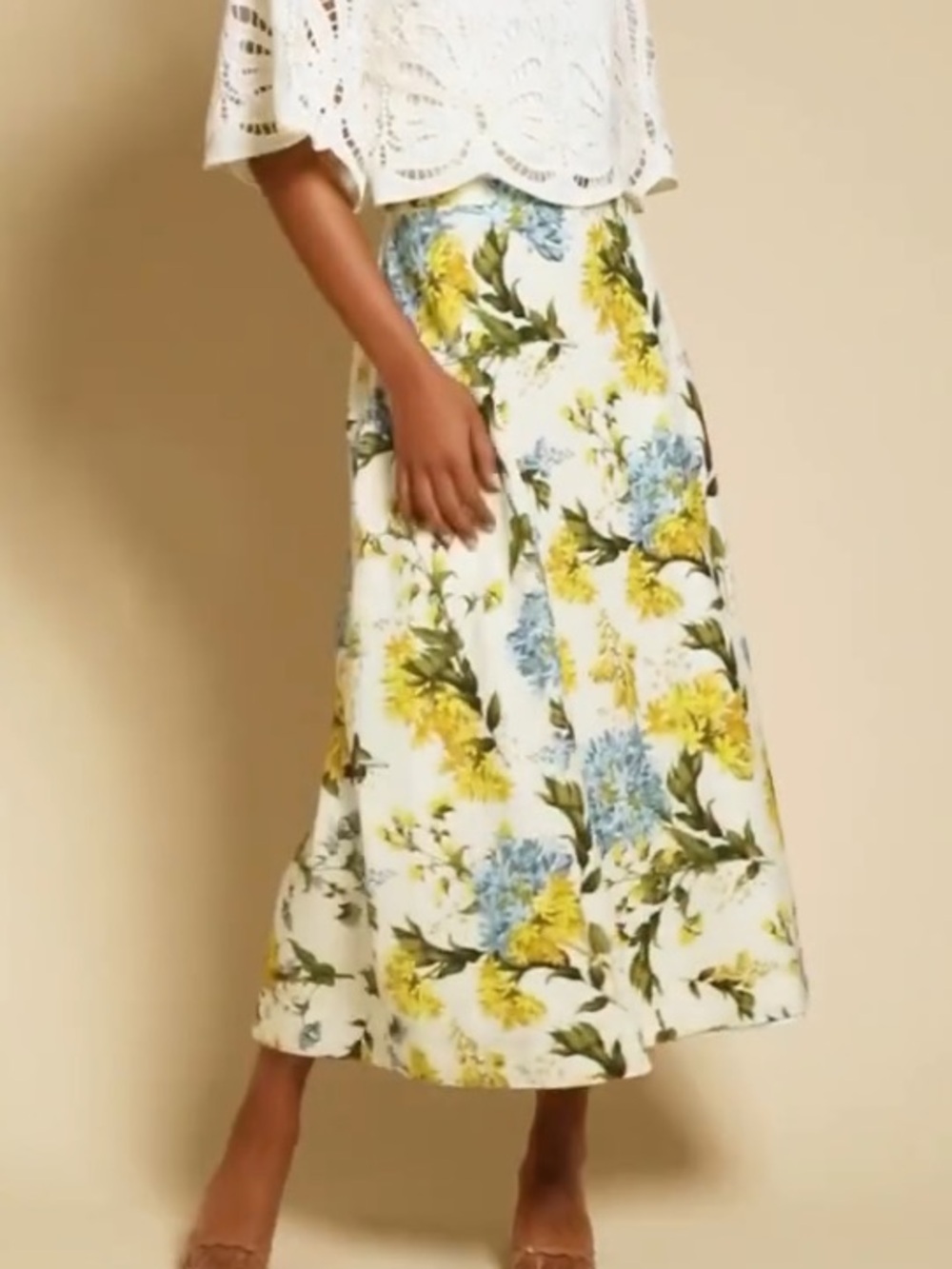 Mestiza New York Convertible Floral and Striped A-Line Skirt New Size Small - Picture 2 of 11